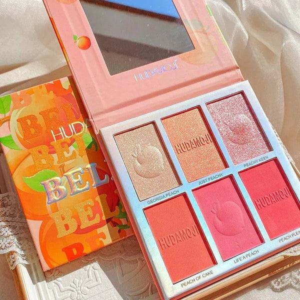 Huda Beauty Bellini 6-Shade Blush & Highlighter Palette